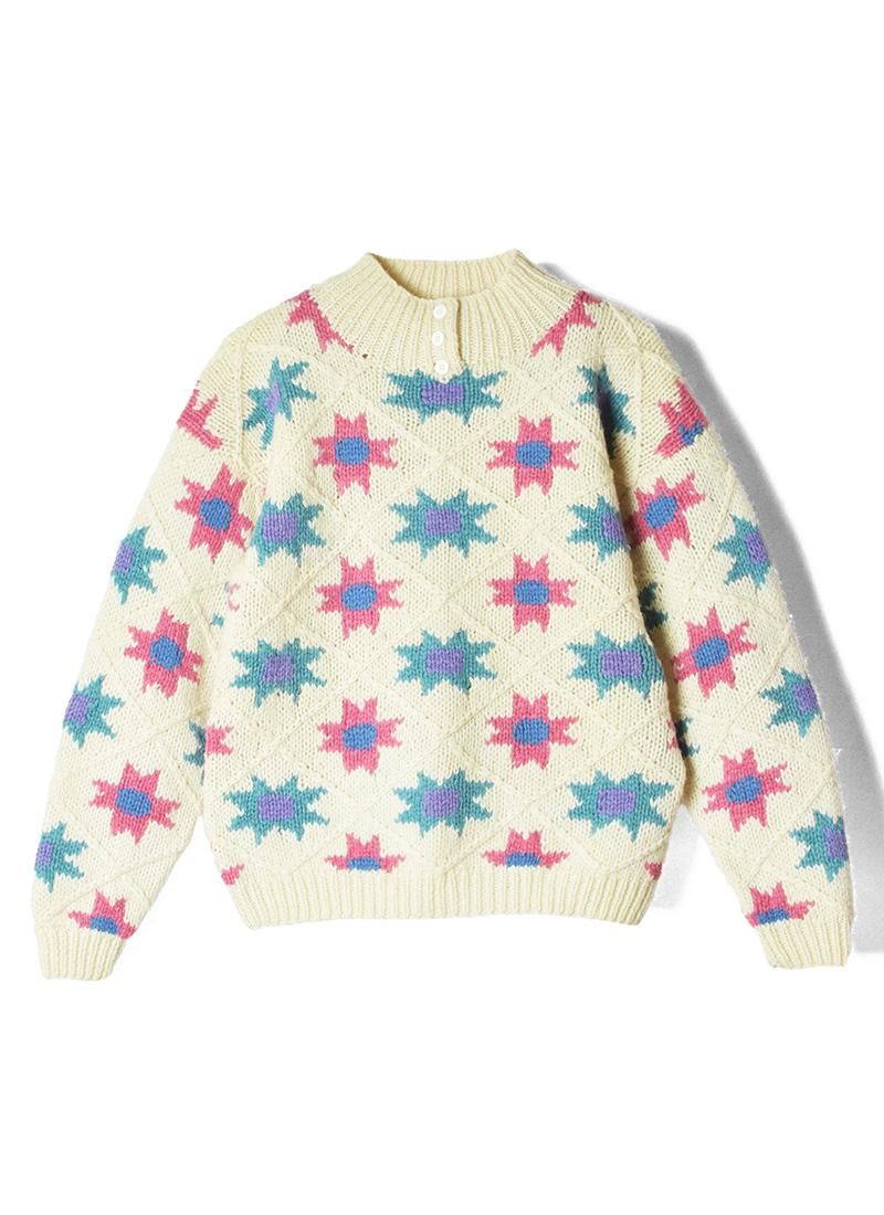 USED WOOLRICH Henley Neck
Wool Knit AJ-9