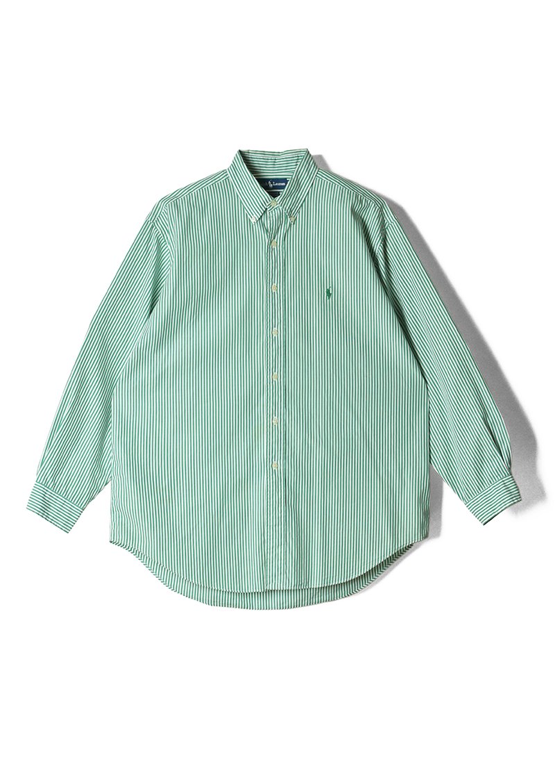 USED RALPH LAUREN Stripe B.D.Shirt AJ-38