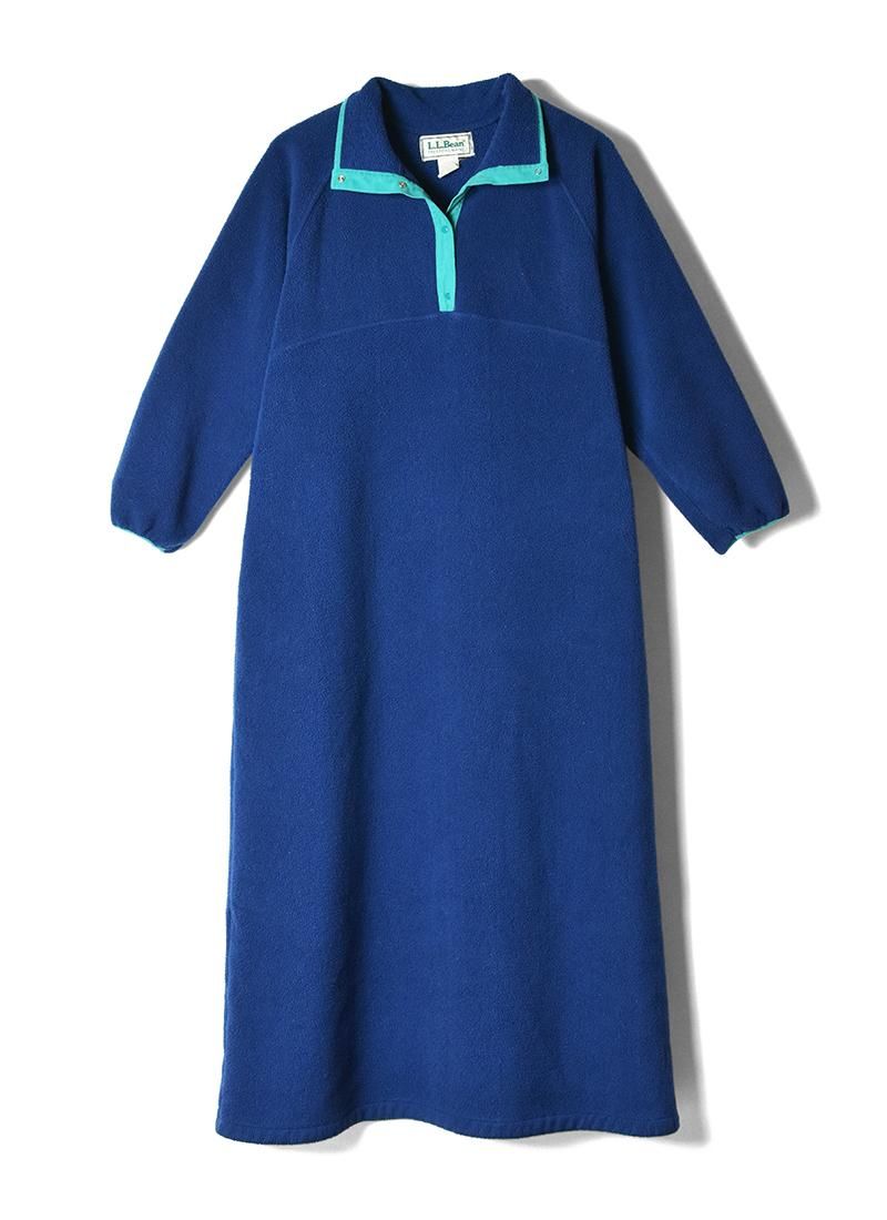 USED L.L.BEAN Snap-T Fleece Long Dress AI-16