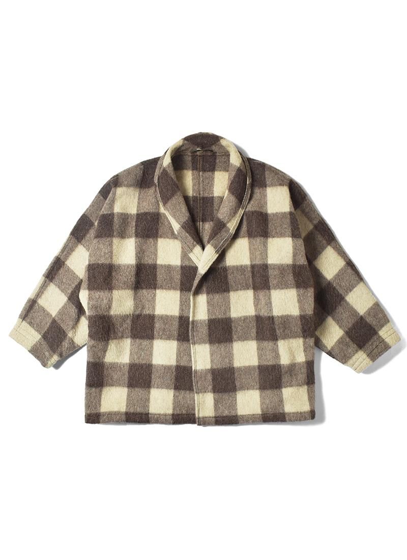 USED Block Checked Wool Jacket AM-14