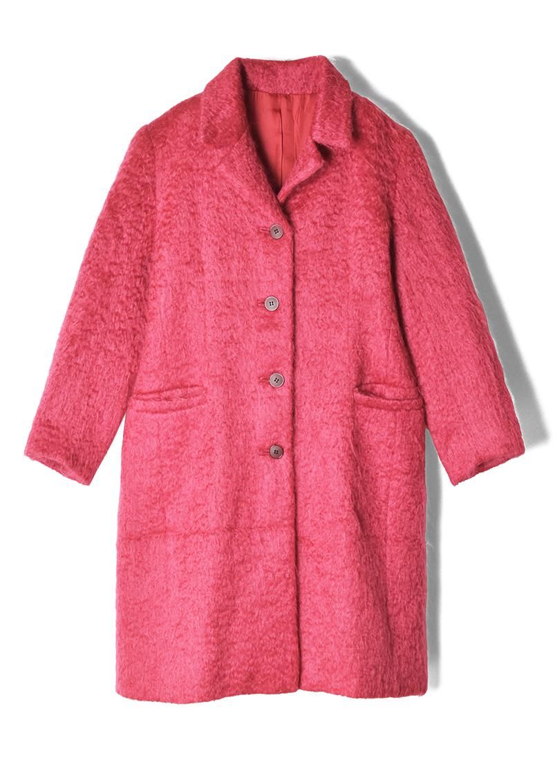 USED Made in Italy Shaggy Mohair Coat