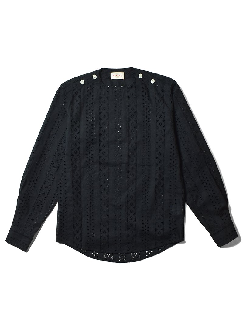 MEYAME Lace Crew Neck Blouse
