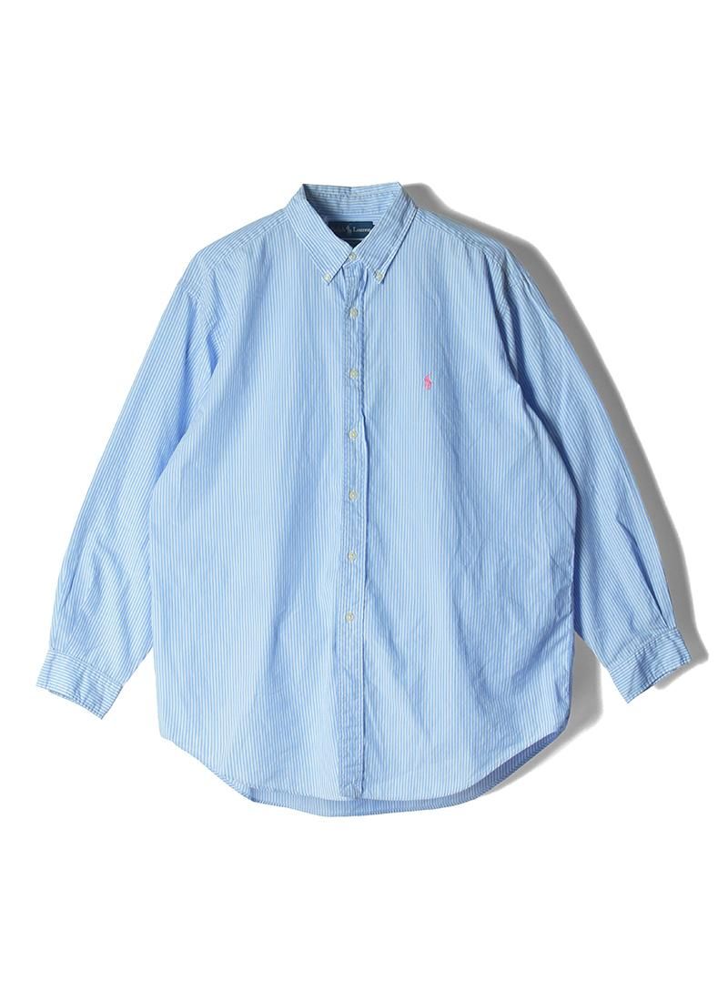 USED RALPH LAUREN Stripe B.D.Shirt AT-31
