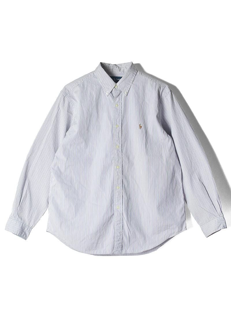 USED RALPH LAUREN Stripe B.D.Shirt AT-32