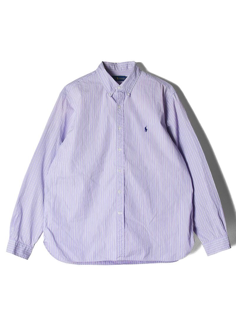 USED RALPH LAUREN Stripe B.D.Shirt AT-30