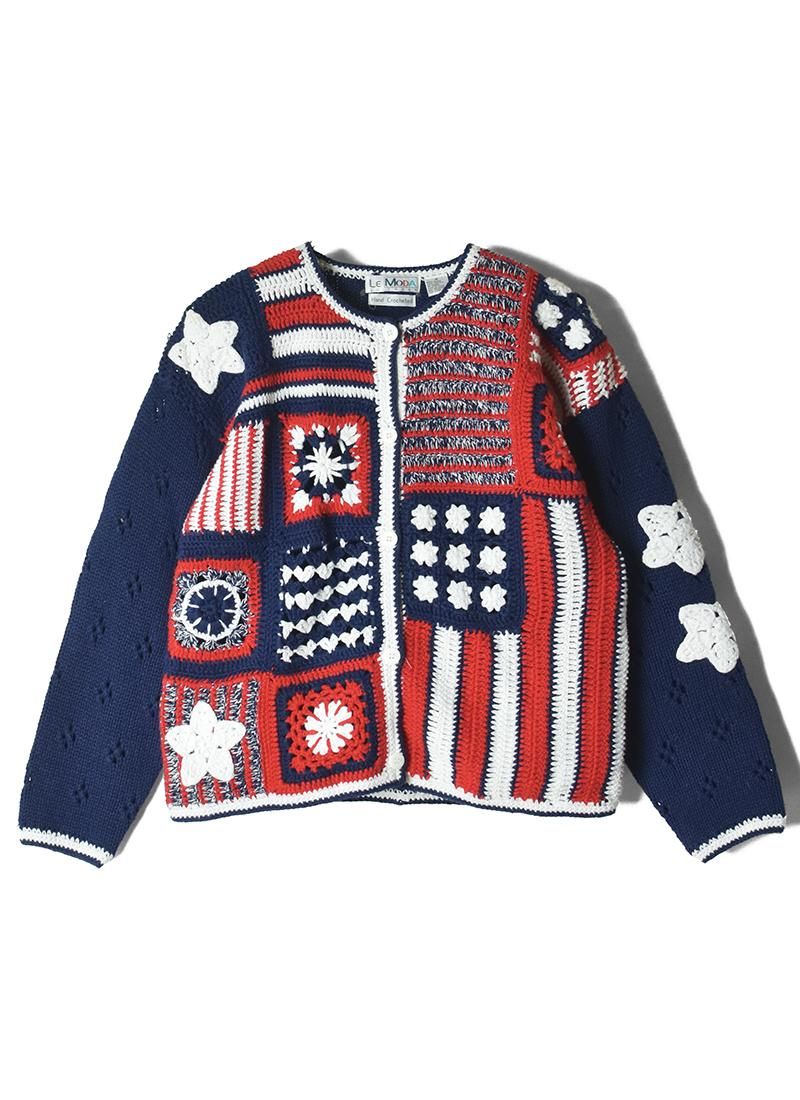 USED Hand Crocheted Cardigan AT-18