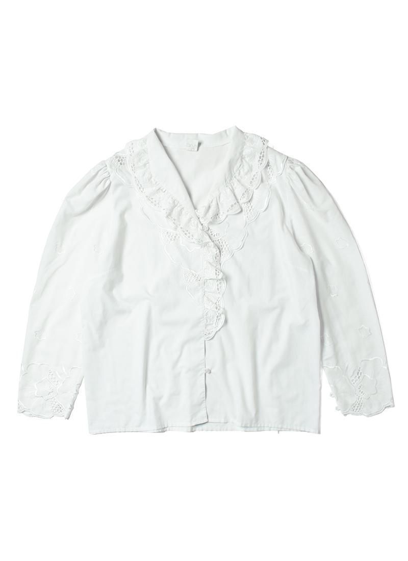 USED Cotton Frilly Blouse BB-18
