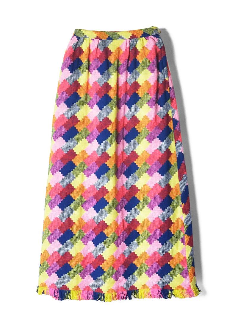 USED Textile Long Skirt BA-38
