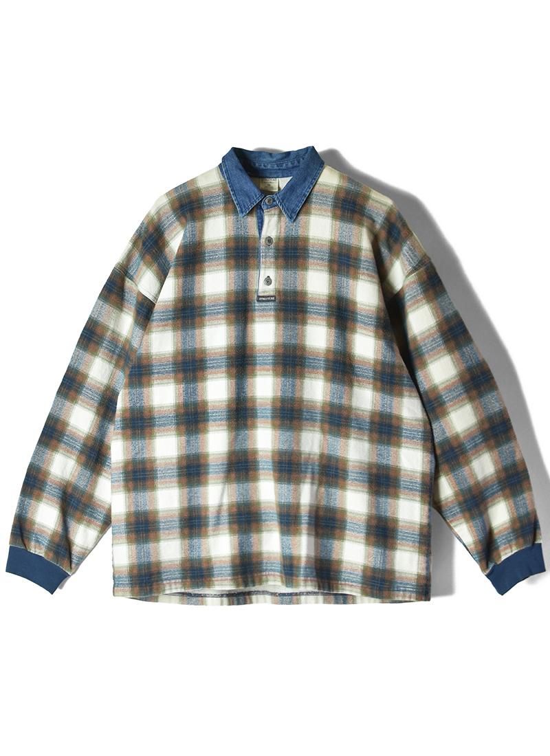 USED Ombre Check Pullover Shirt BD-50