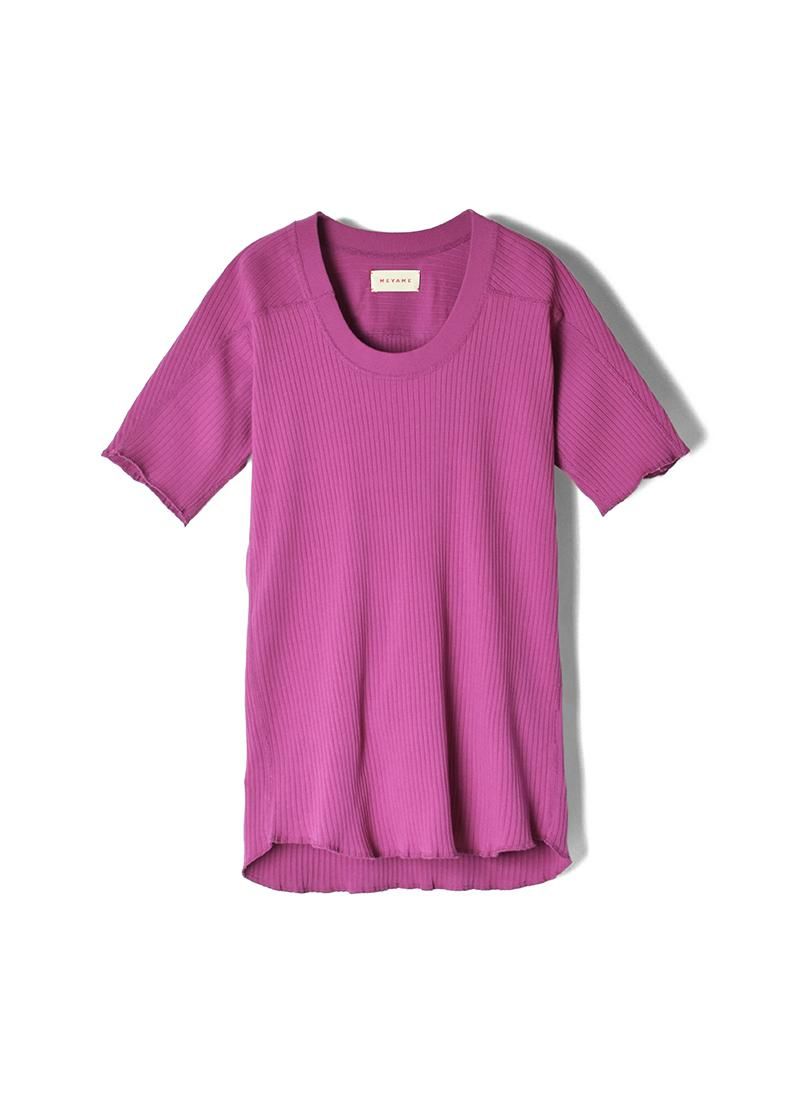 MEYAME Oblong Neck Short Sleeve