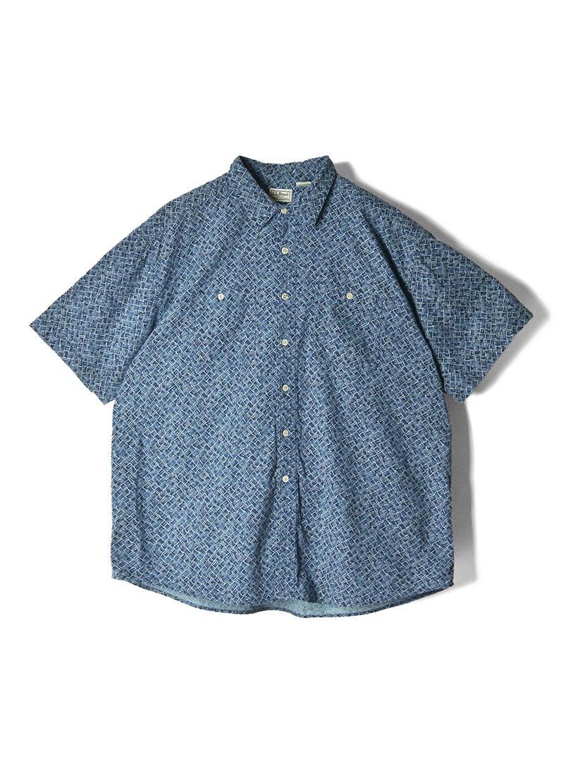 USED L.L.BEAN Patterned Shirt BD-44
