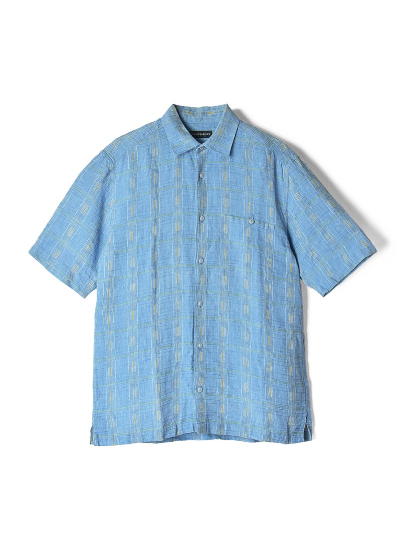 USED JHANE BARNES Linen Check Shirt BI-25