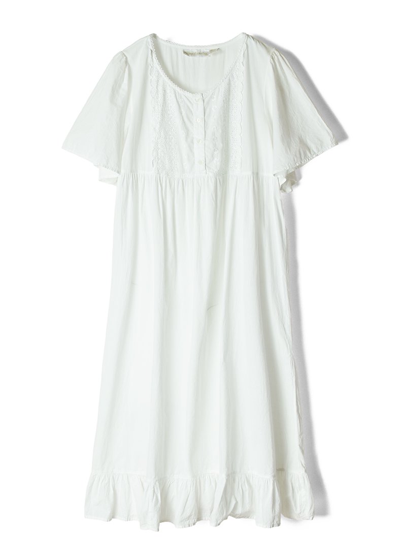USED Cotton Frilly Dress BK-24