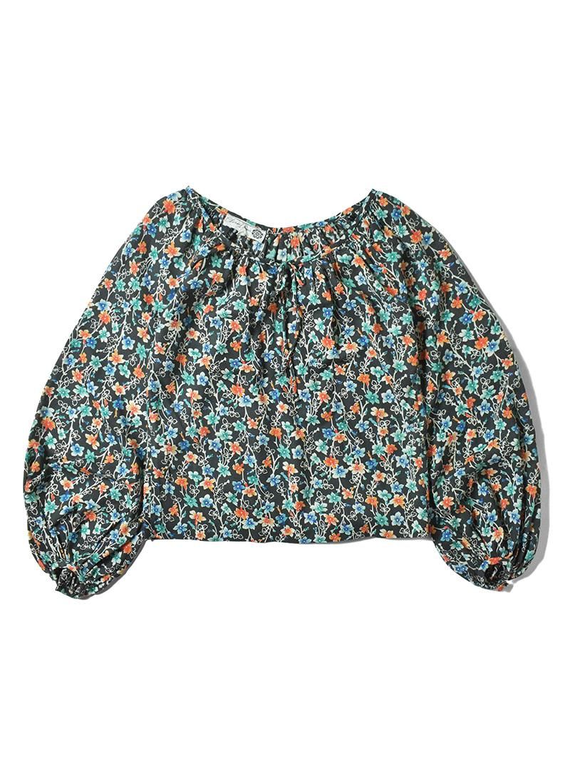 USED Balloon Sleeves Floral Blouse BB-2