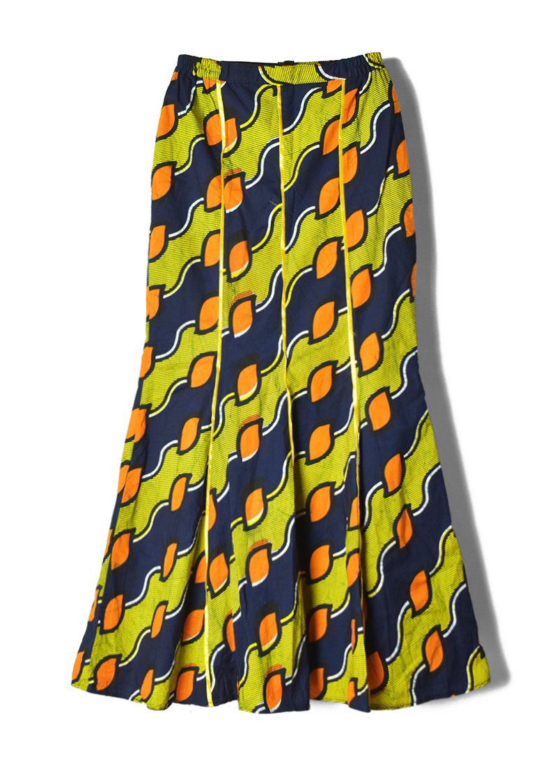 USED African Batik  Long Skirt BL-16