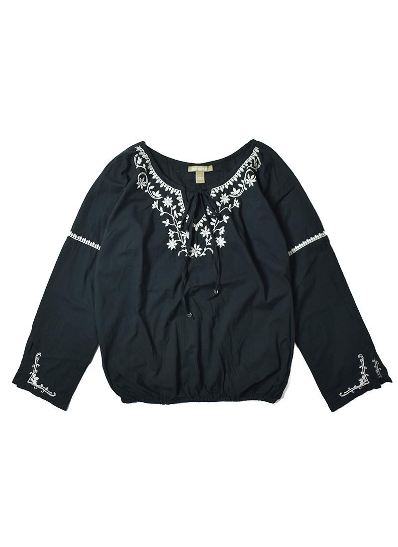 USED Floral Embroidery Blouse BA-41