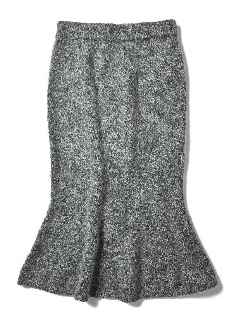Coohem Silk Mohair Melange Knit Skirt
