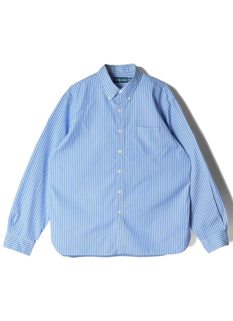 USED RALPH LAUREN Stripe B.D.Shirt BR-19