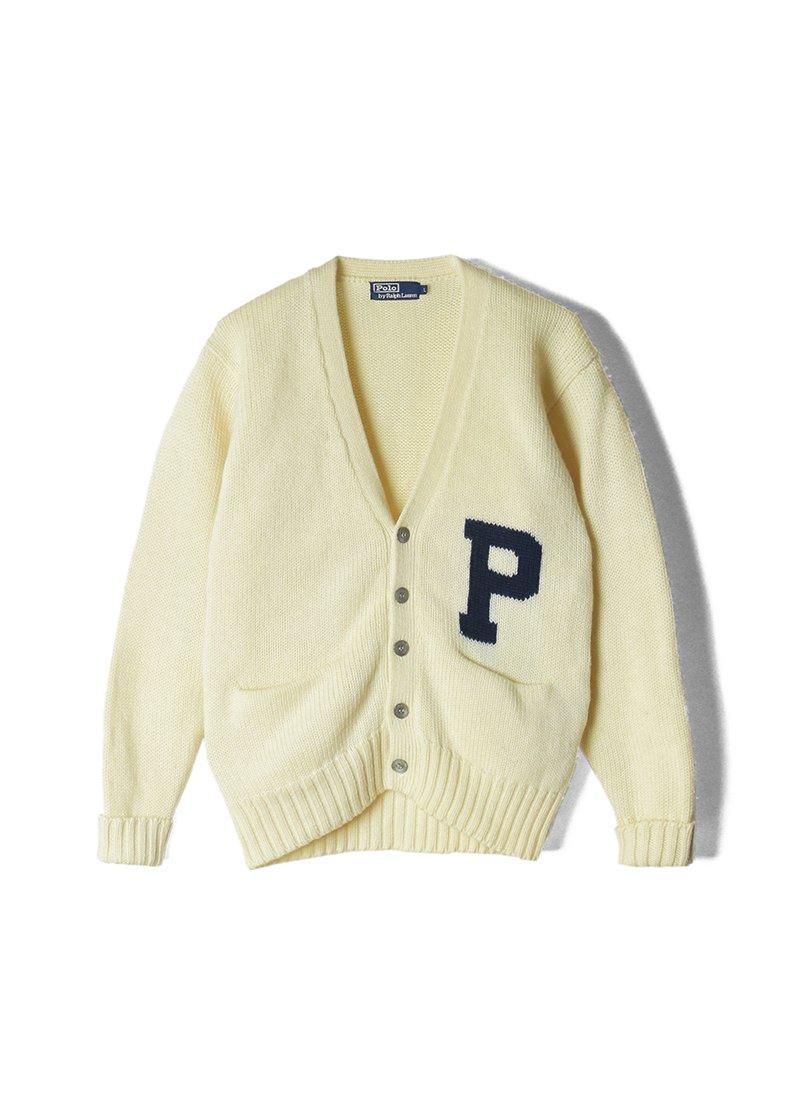 USED Ralph Lauren Lettered Cardigan AS-4
