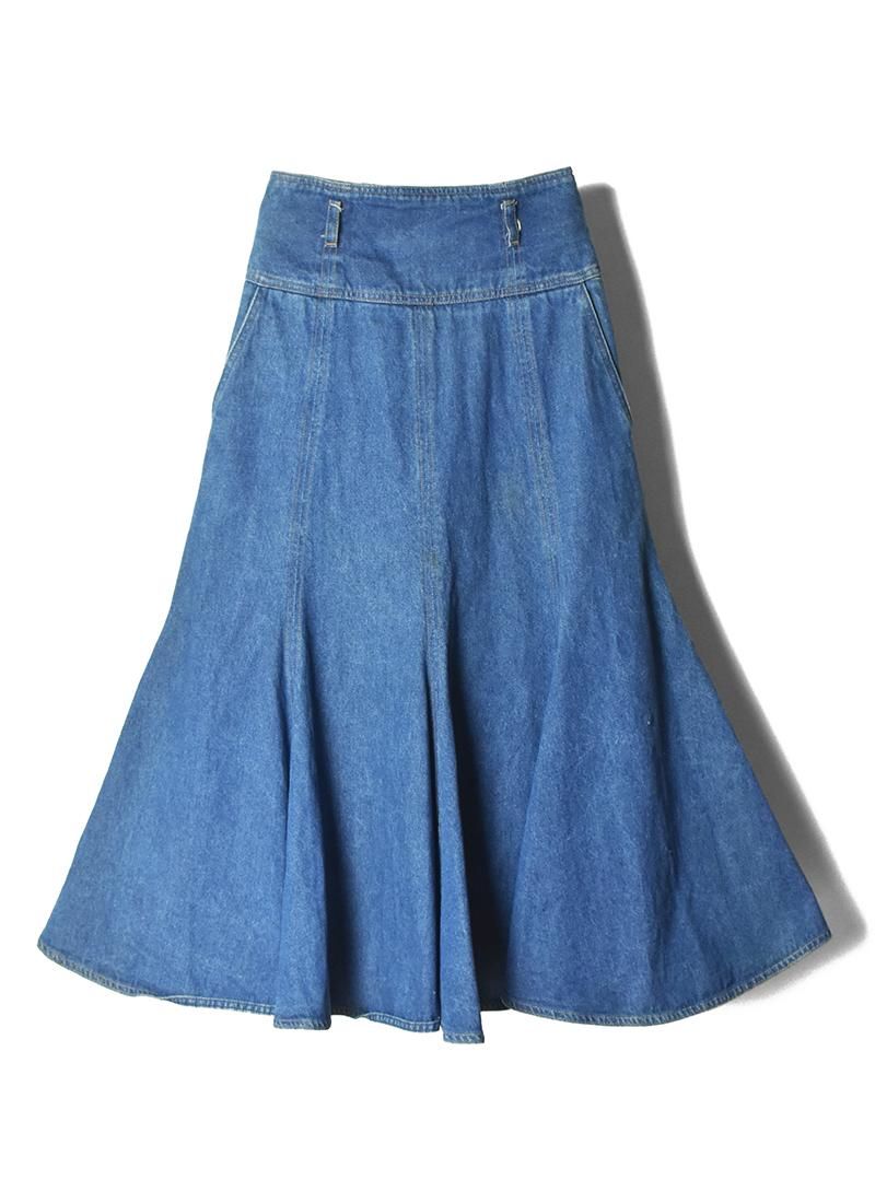 USED Denim Flare Long Skirt BW-26