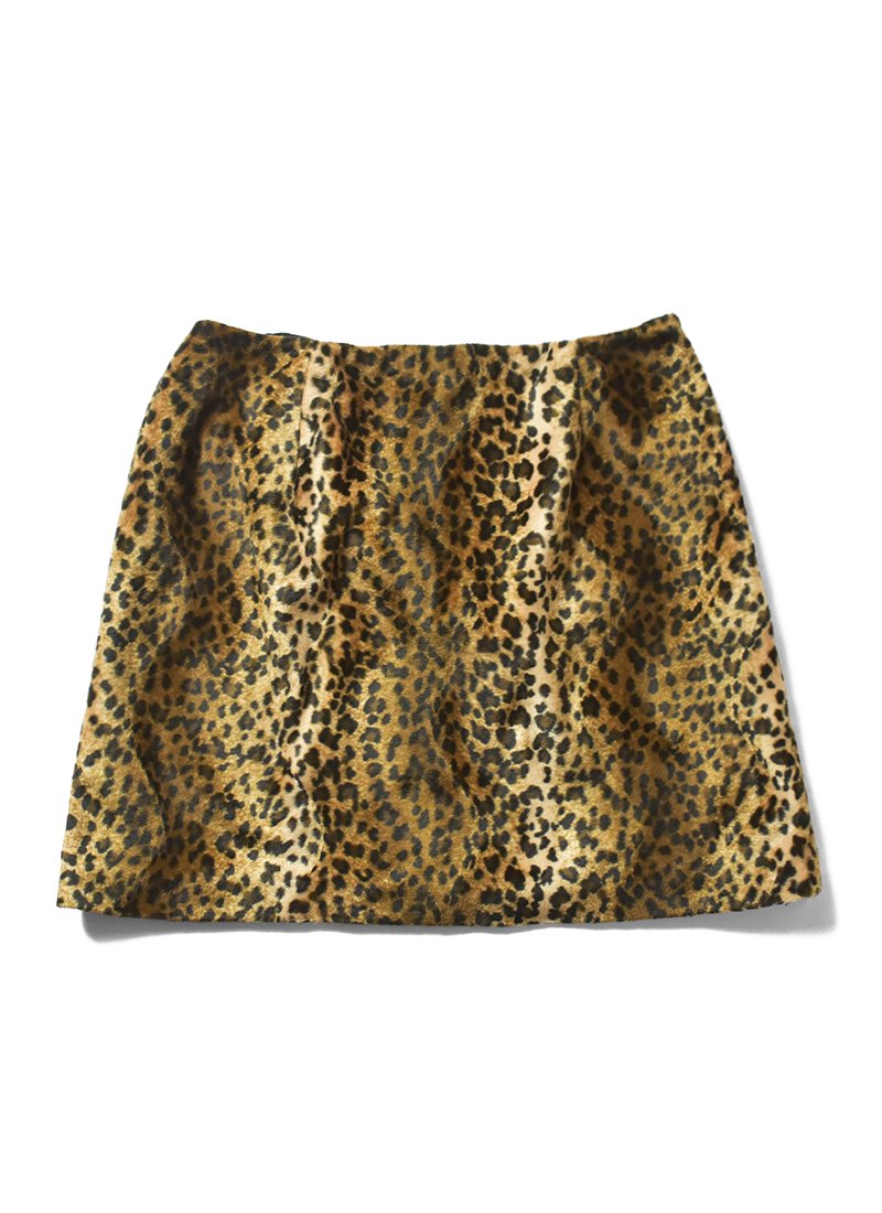 USED Leopard Pattern Mini Skirt CC-8