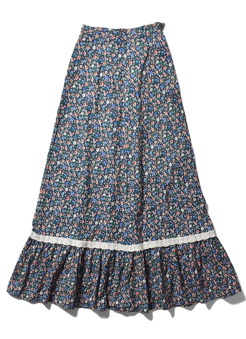 USED Floral Print Tiered Skirt CC-18