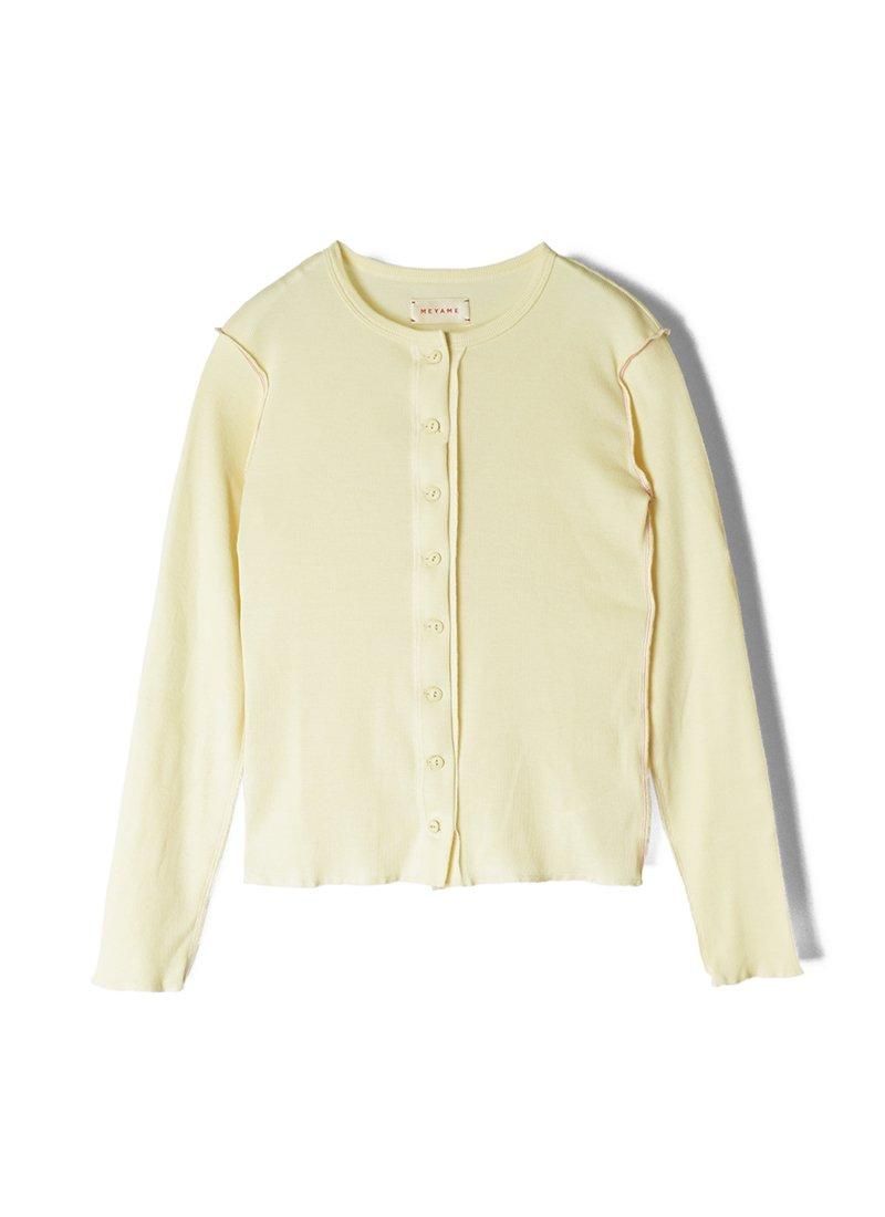 MEYAME Side Stitch Rib Cardigan
