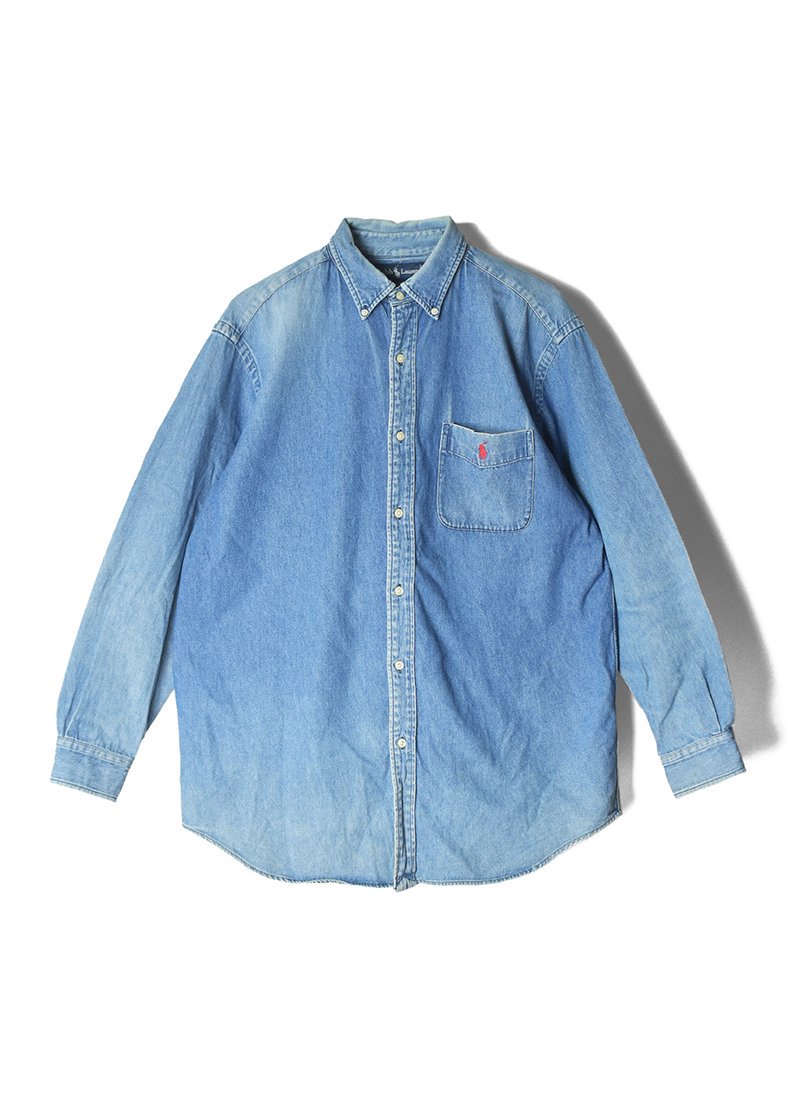 USED RALPH LAUREN Denim B.D.Shirt CE-1