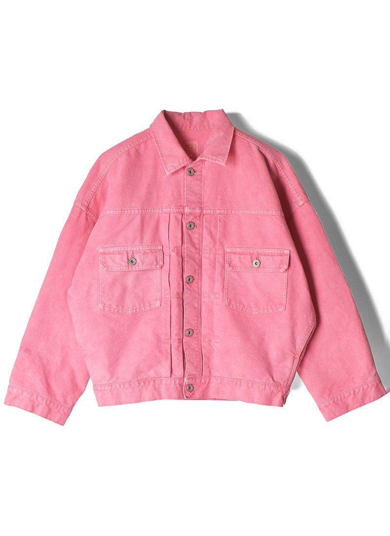 IMPRESTORE x TWOKNOP Pink Dyed Denim Jacket