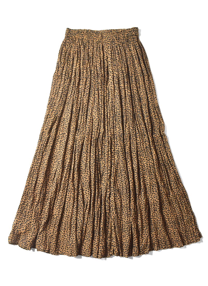 USED Leopard Pattern Pleated Skirt CK-9