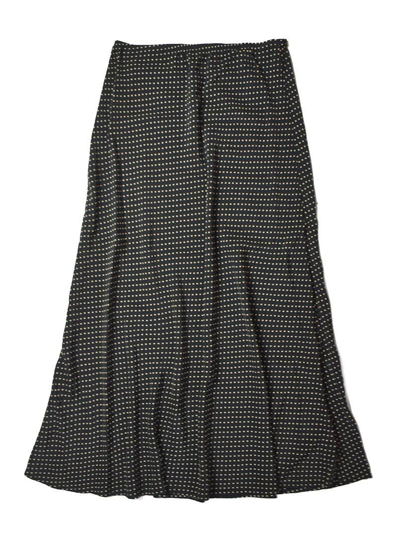 USED Dot Print Long Skirt CF-15