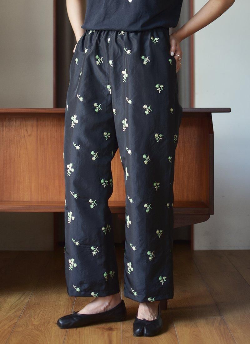 MEYAME Flower Embroidery Pants