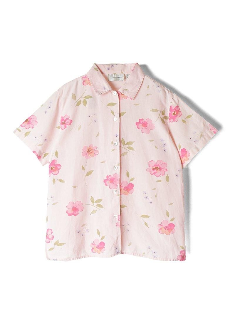 USED Floral Print Linen Blouse CP-24