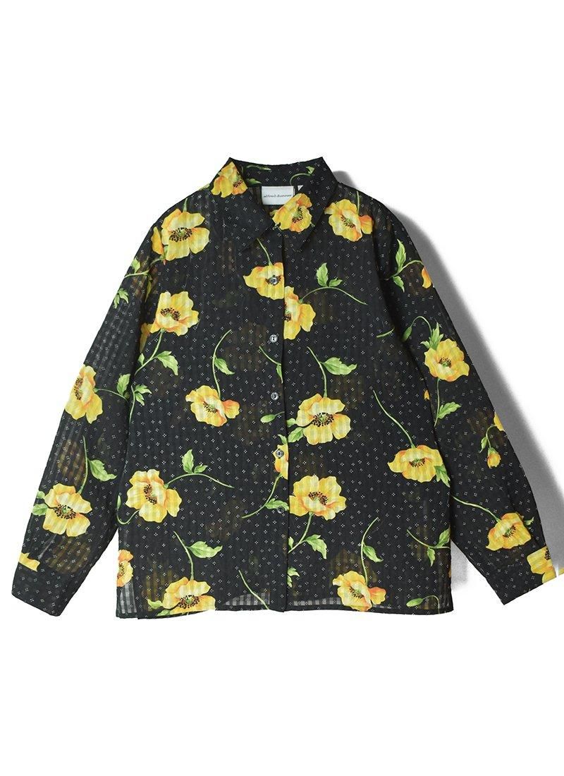 USED Sheer Floral Print Blouse CP-14