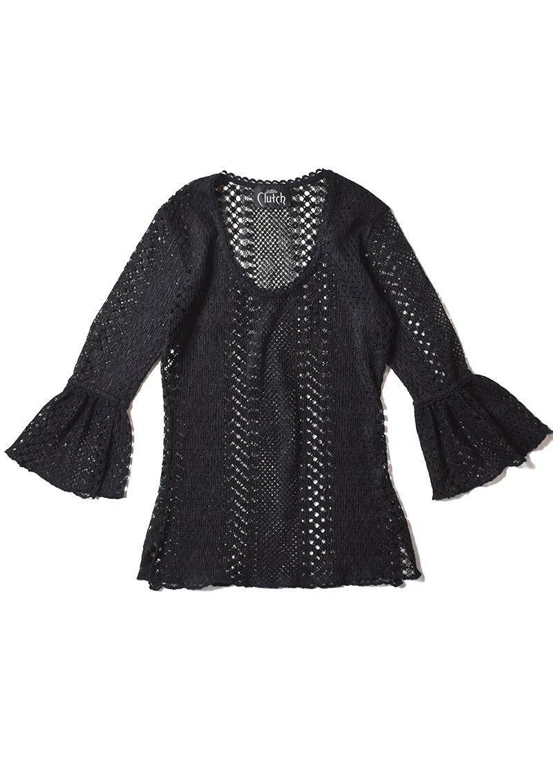 USED Black Lace Blouse CG-11