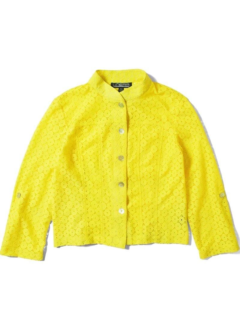 USED Band Collar Lace Blouse BL-10