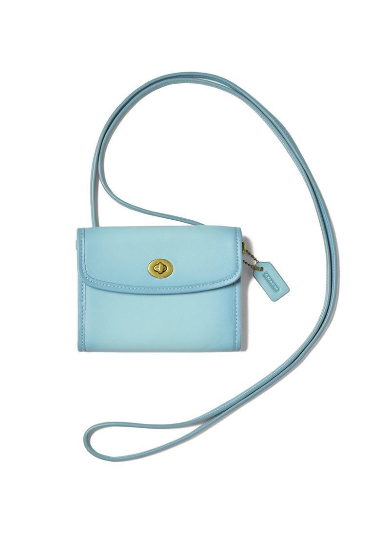 USED COACH Leather Shoulder Wallet Bag CS-17