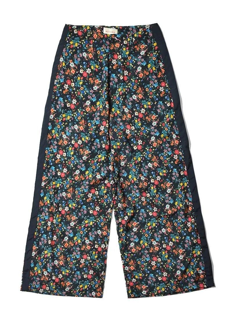 MEYAME Side Line Wide Pants (Flower)