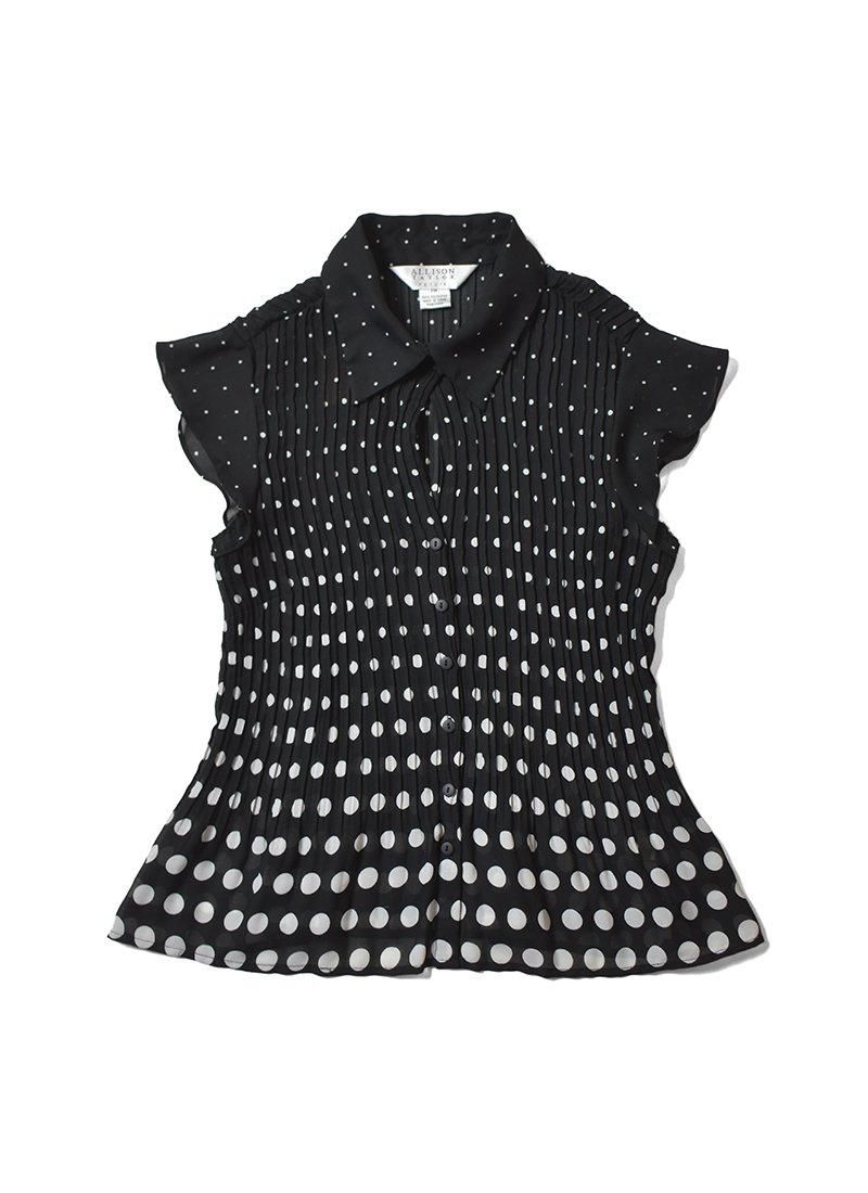 USED Dot Pattern Sleeveless Blouse CV-3