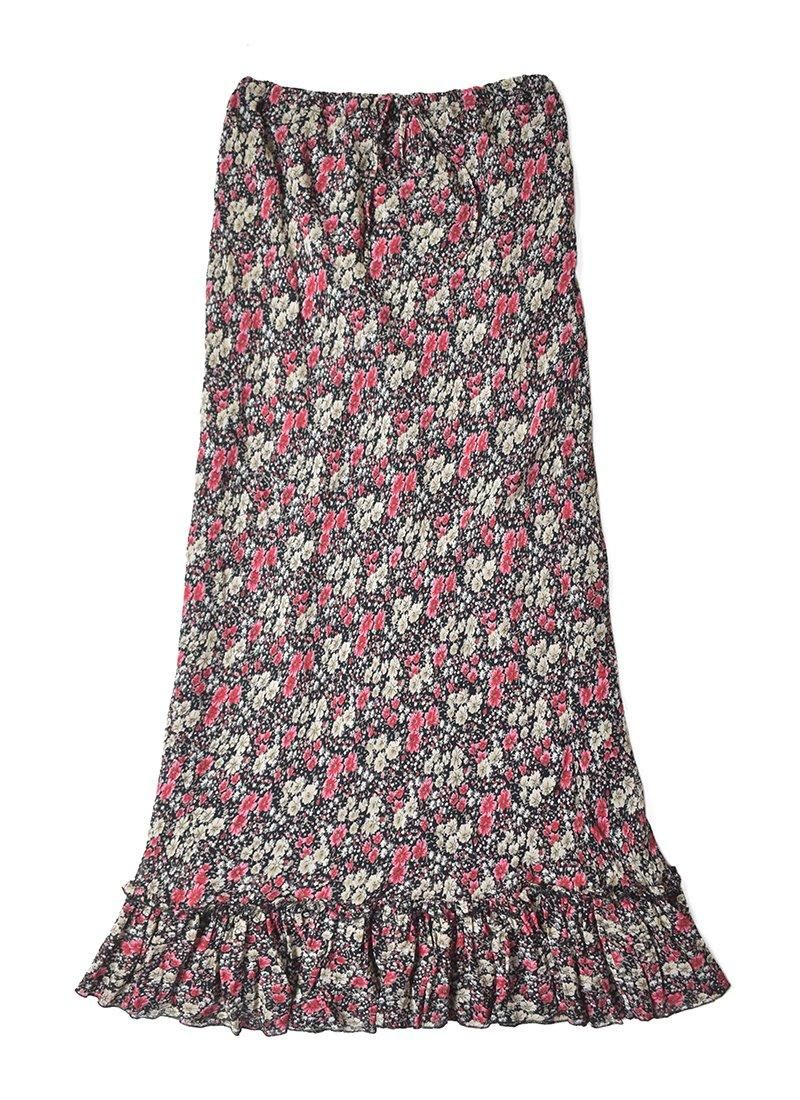 USED Floral Print Tiered Skirt CX-11