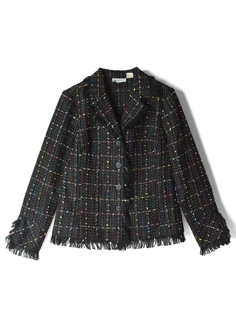 USED Fringe Design Tweed Jacket CK-23