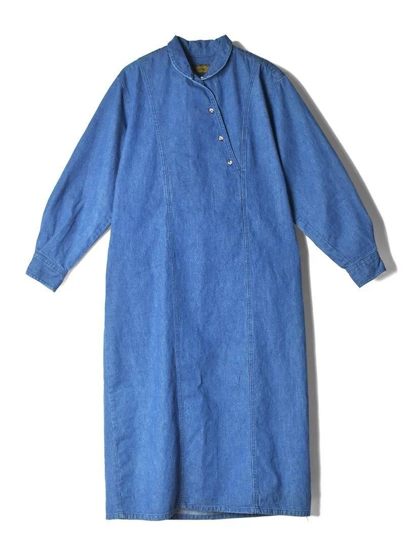 USED Eddie Bauer Denim Design Long Dress CC-44