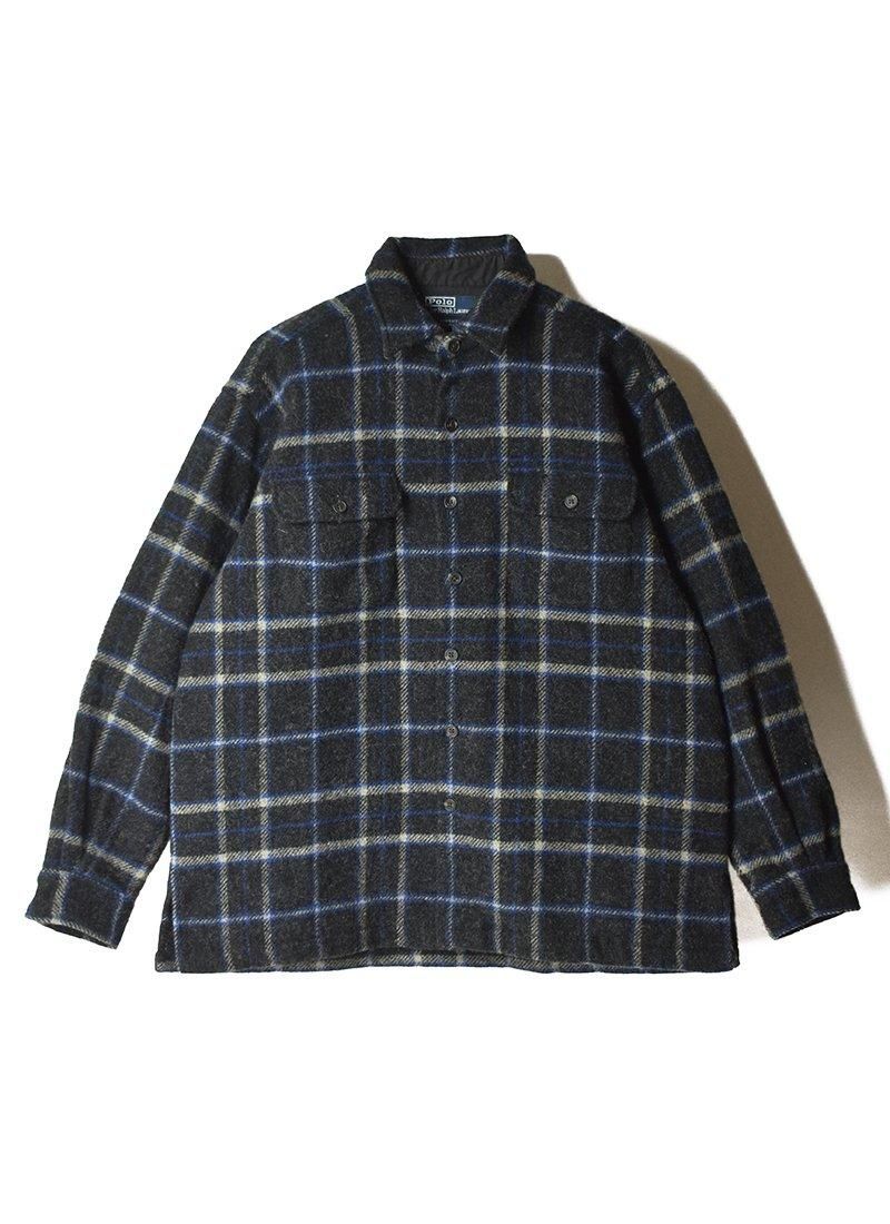 USED RALPH LAUREN Wool Check Shirt DA-14