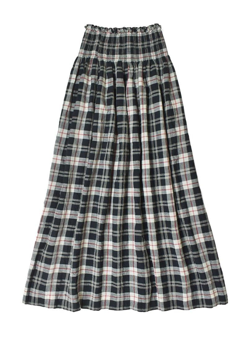 USED Check Print Design Skirt DG-16