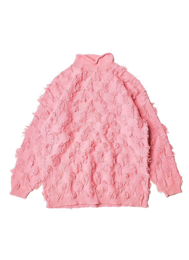 USED Fringe Roll Neck Knit DJ-19