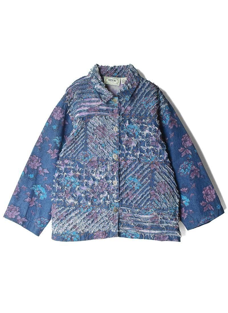 USED Design Floral Denim Jacket DL-19