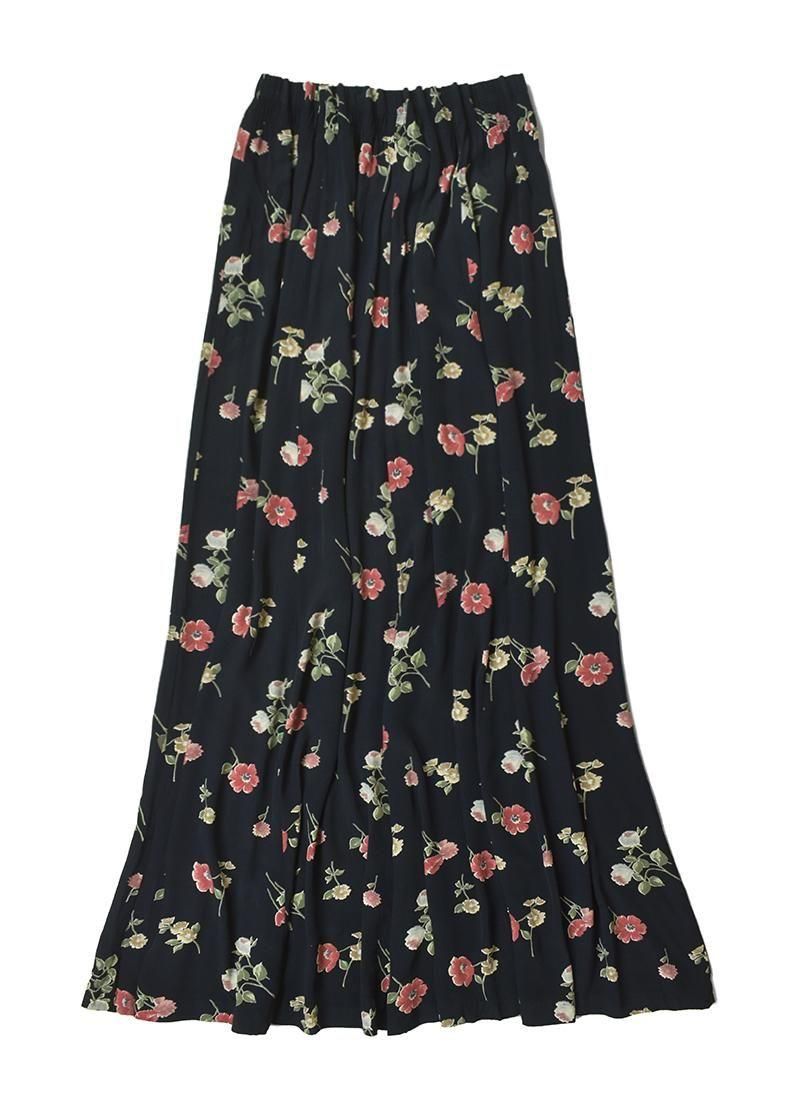 USED Floral Print Long Skirt DP-21