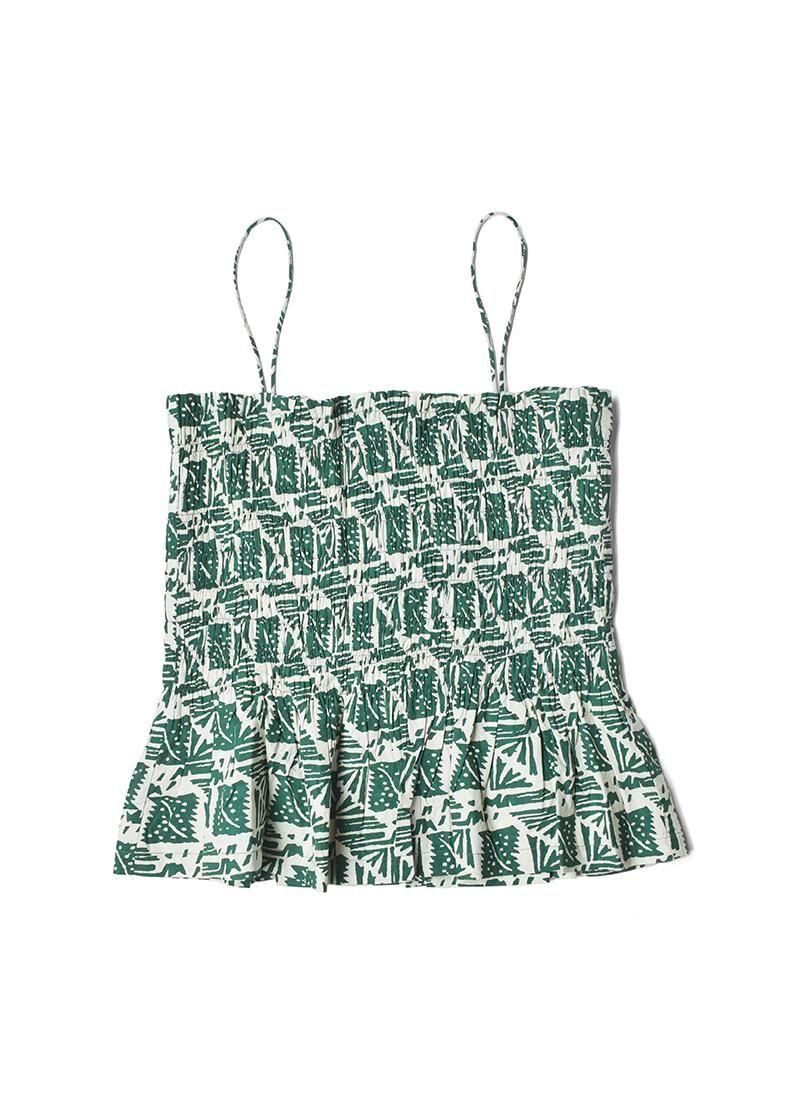 SARA MALLIKA Cotton Poplin Print Cami Top