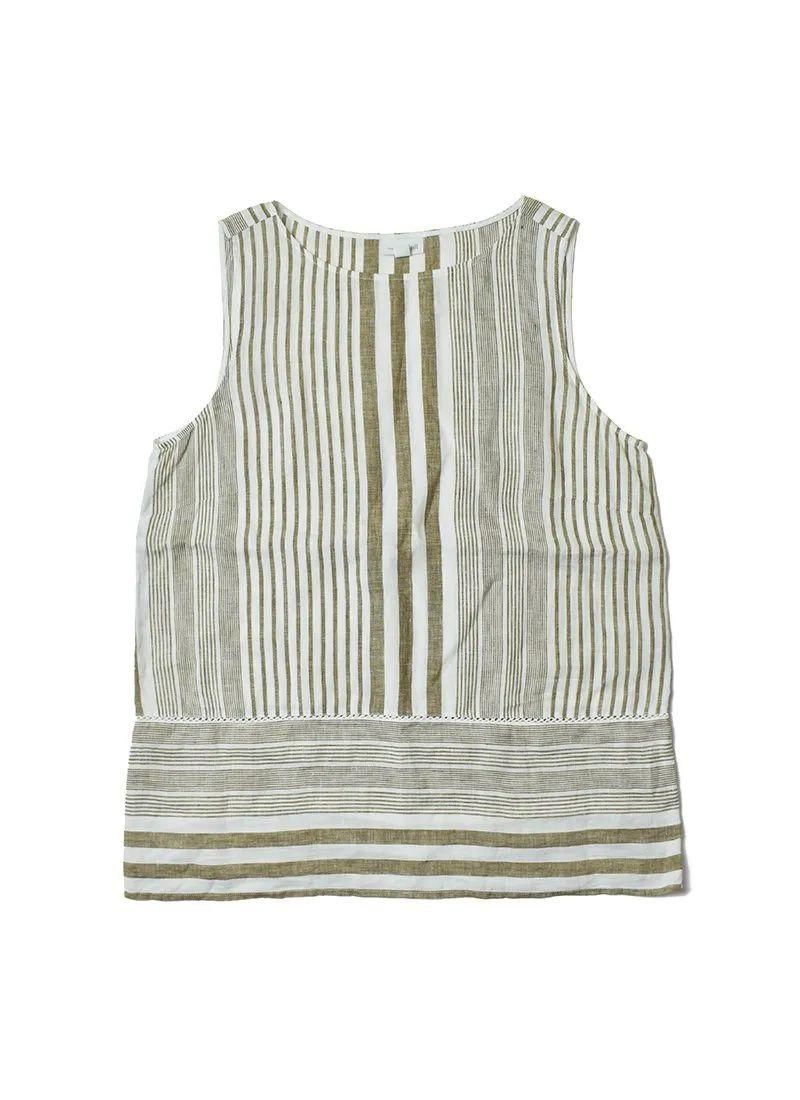 USED Stripe Design Sleeveless Blouse CW-1