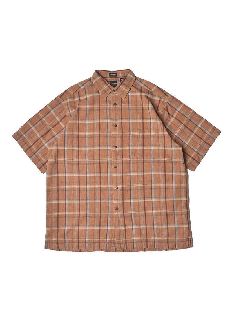 USED ARROW Linen Check Shirt DS-53